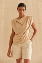 Load image into Gallery viewer, CT8958 - Chloe Cowl Neck Crushed Satin Top
