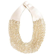 Load image into Gallery viewer, * CHUNKY BEADED LAYERED NECKLACE Faux leather neck magnetic
