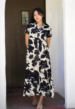 Load image into Gallery viewer, Carrie Cotton Dress Black Ivory
