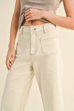 Load image into Gallery viewer, MMP1913   STRAIGHT WIDE LEG PANTS WITH FRONT POCKET
