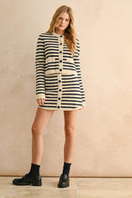 Load image into Gallery viewer, J5163ST   BUTTON DOWN STRIPED CARDIGAN
