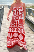 Load image into Gallery viewer, Resort Style Sea Creature Print Slip Dress
