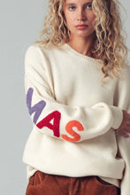 Load image into Gallery viewer, Rainbow Lettering Christmas Knit Sweater
