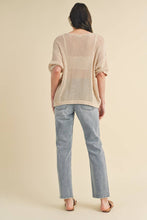 Load image into Gallery viewer, OPEN-KNIT DROP SHOULDER SWEATER
