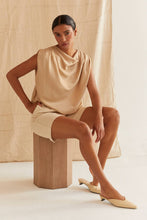 Load image into Gallery viewer, CT8958 - Chloe Cowl Neck Crushed Satin Top
