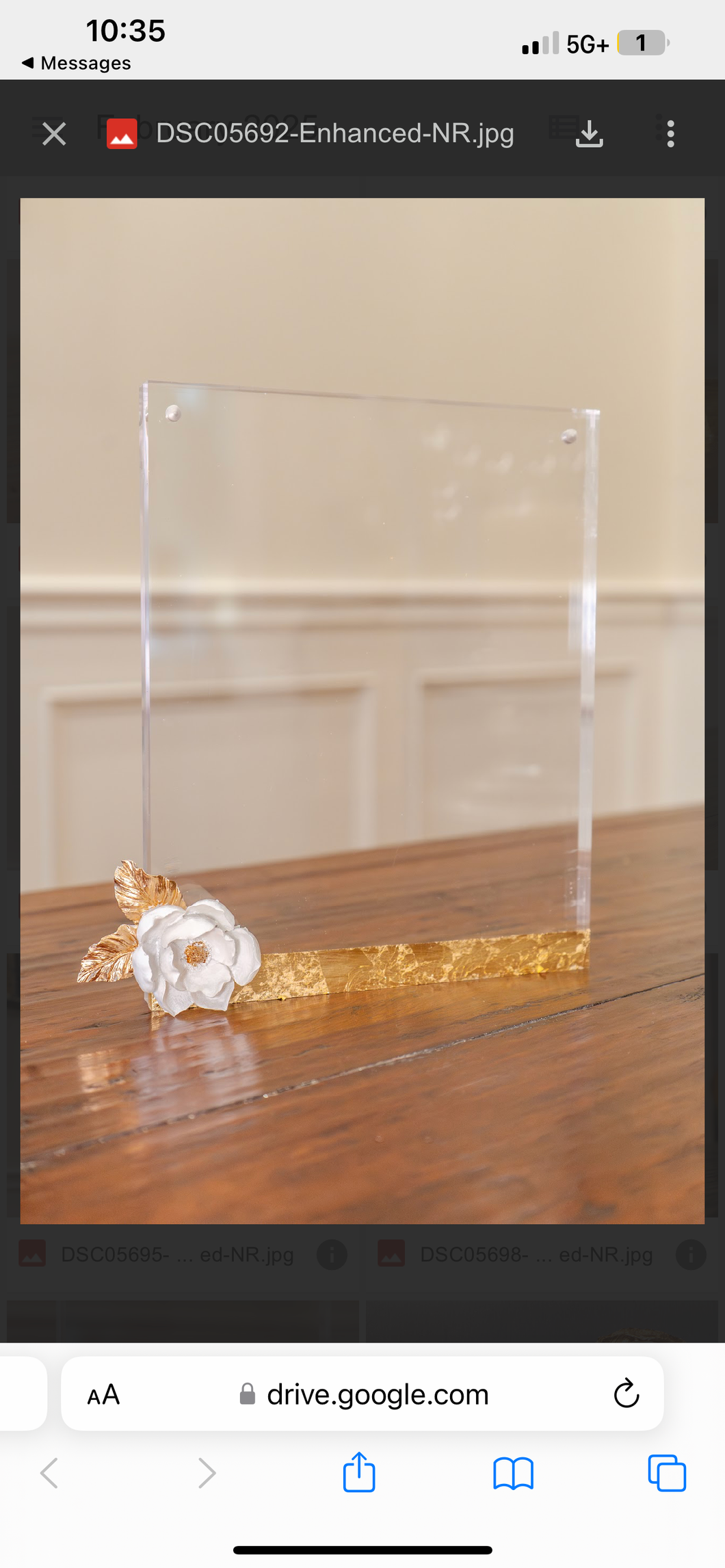 Magnolia acrylic picture frame (small)