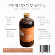 Load image into Gallery viewer, Espresso Martini Mixer for Cocktails and Mocktails, 16 fl oz
