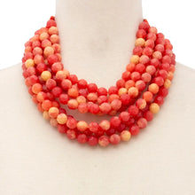 Load image into Gallery viewer, * CHUNKY BEADED LAYERED NECKLACE Faux leather neck magnetic
