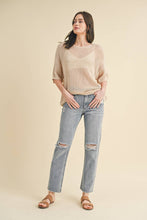 Load image into Gallery viewer, OPEN-KNIT DROP SHOULDER SWEATER

