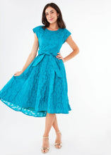Load image into Gallery viewer, Olivia Dress Turquoise Cloud Organza
