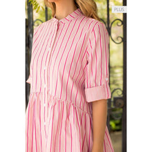Load image into Gallery viewer, /Size XL/ Striped Button Up Shirt Dress
