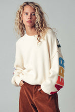 Load image into Gallery viewer, Rainbow Lettering Christmas Knit Sweater
