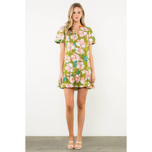 Load image into Gallery viewer, Puff Sleeve Floral Print Dress
