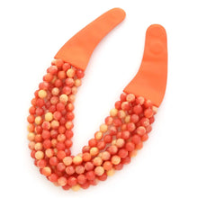 Load image into Gallery viewer, * CHUNKY BEADED LAYERED NECKLACE Faux leather neck magnetic
