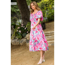 Load image into Gallery viewer, /Size XL/ Puff Sleeve Flower Print Dress
