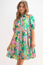 Load image into Gallery viewer, Sassy Floral Print Collared Loose Babydoll Mini Dress | S-XL
