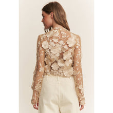 Load image into Gallery viewer, 3D FLOWER EMBROIDERY SLIM FIT CROP TOP
