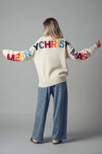 Load image into Gallery viewer, Rainbow Lettering Christmas Knit Sweater
