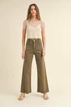 Load image into Gallery viewer, MMP1913   STRAIGHT WIDE LEG PANTS WITH FRONT POCKET
