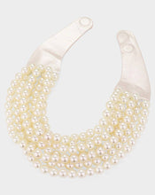 Load image into Gallery viewer, * CHUNKY BEADED LAYERED NECKLACE Faux leather neck magnetic
