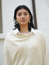 Load image into Gallery viewer, Cashmere Poncho Oatmeal 
