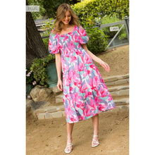 Load image into Gallery viewer, /Size XL/ Puff Sleeve Flower Print Dress
