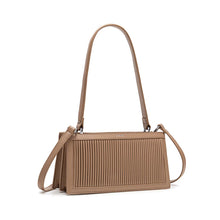 Load image into Gallery viewer, Abigail Clutch - Recycled Vegan Bag - Sand Pleated
