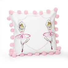 Load image into Gallery viewer, Ballerina Pom Pom Pillow
