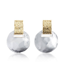 Load image into Gallery viewer, Mixed Metal Short Drop Earrings
