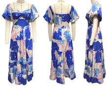 Load image into Gallery viewer, Puff off the shoulder twist floral prairie maxi dress
