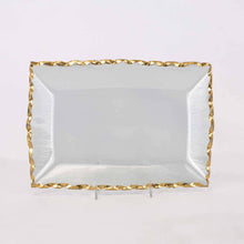 Load image into Gallery viewer, Seward Rectangle Serving Tray   Clear/Gold   11x7.75
