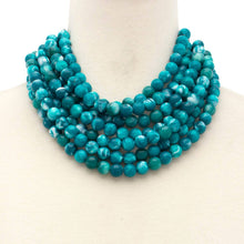 Load image into Gallery viewer, * CHUNKY BEADED LAYERED NECKLACE Faux leather neck magnetic

