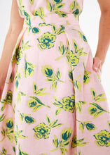 Load image into Gallery viewer, Eden Midi Skirt Pink Tropical Tulip Jacquard
