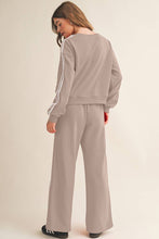 Load image into Gallery viewer, Stripe Cropped Top &amp; Wide Leg Pants 2pcs Set | S-XL
