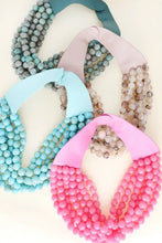 Load image into Gallery viewer, * CHUNKY BEADED LAYERED NECKLACE Faux leather neck magnetic
