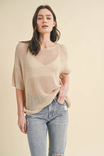 Load image into Gallery viewer, OPEN-KNIT DROP SHOULDER SWEATER

