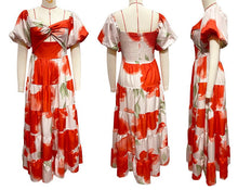 Load image into Gallery viewer, Puff off the shoulder twist floral prairie maxi dress
