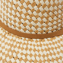 Load image into Gallery viewer, Natural Straw Checkered Hat
