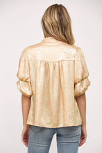 Load image into Gallery viewer, FOILED WOVEN BLOUSE
