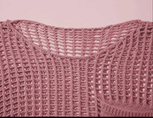 Load image into Gallery viewer, Hollow Out Knit Drop Sleeve Sweater
