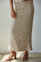 Load image into Gallery viewer, Woven Polyester Sequin Midi Skirt
