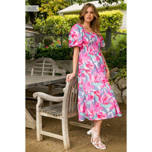 Load image into Gallery viewer, /Size XL/ Puff Sleeve Flower Print Dress
