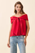 Load image into Gallery viewer, Bow Accented Off The Shoulder Top
