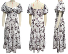 Load image into Gallery viewer, Puff off the shoulder twist floral prairie maxi dress
