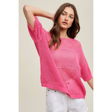 Load image into Gallery viewer, OPEN-KNIT DROP SHOULDER SWEATER

