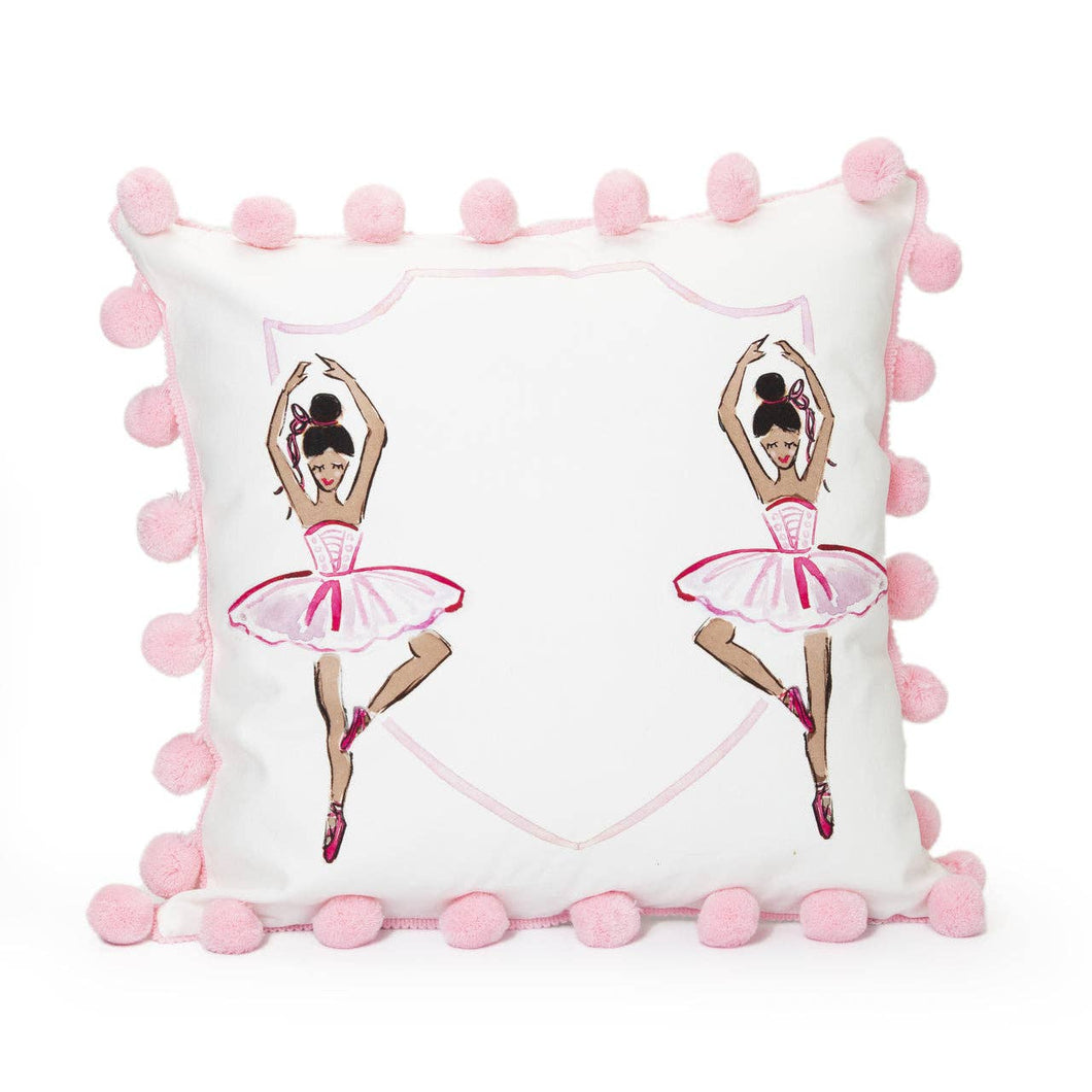Ballerina Pom Pom Pillow