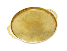 Load image into Gallery viewer, Gold Circular Serving Tray, 14.25&quot;D
