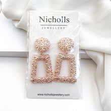Load image into Gallery viewer, Luxe Aztec Rose Gold Earrings
