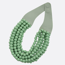 Load image into Gallery viewer, * CHUNKY BEADED LAYERED NECKLACE Faux leather neck magnetic
