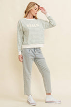 Load image into Gallery viewer, CT13524B - BEACH STRIPED PULLOVER TOP
